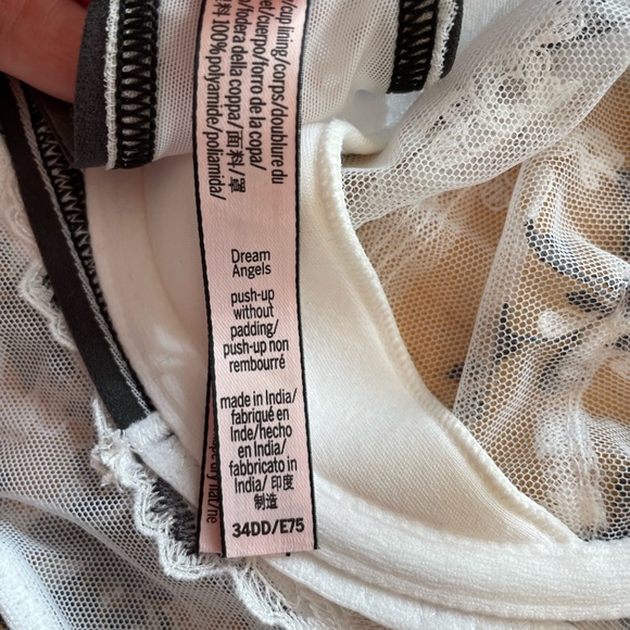 Dream angels push up without padding  Black and White Lace set - Picture 3 of 3